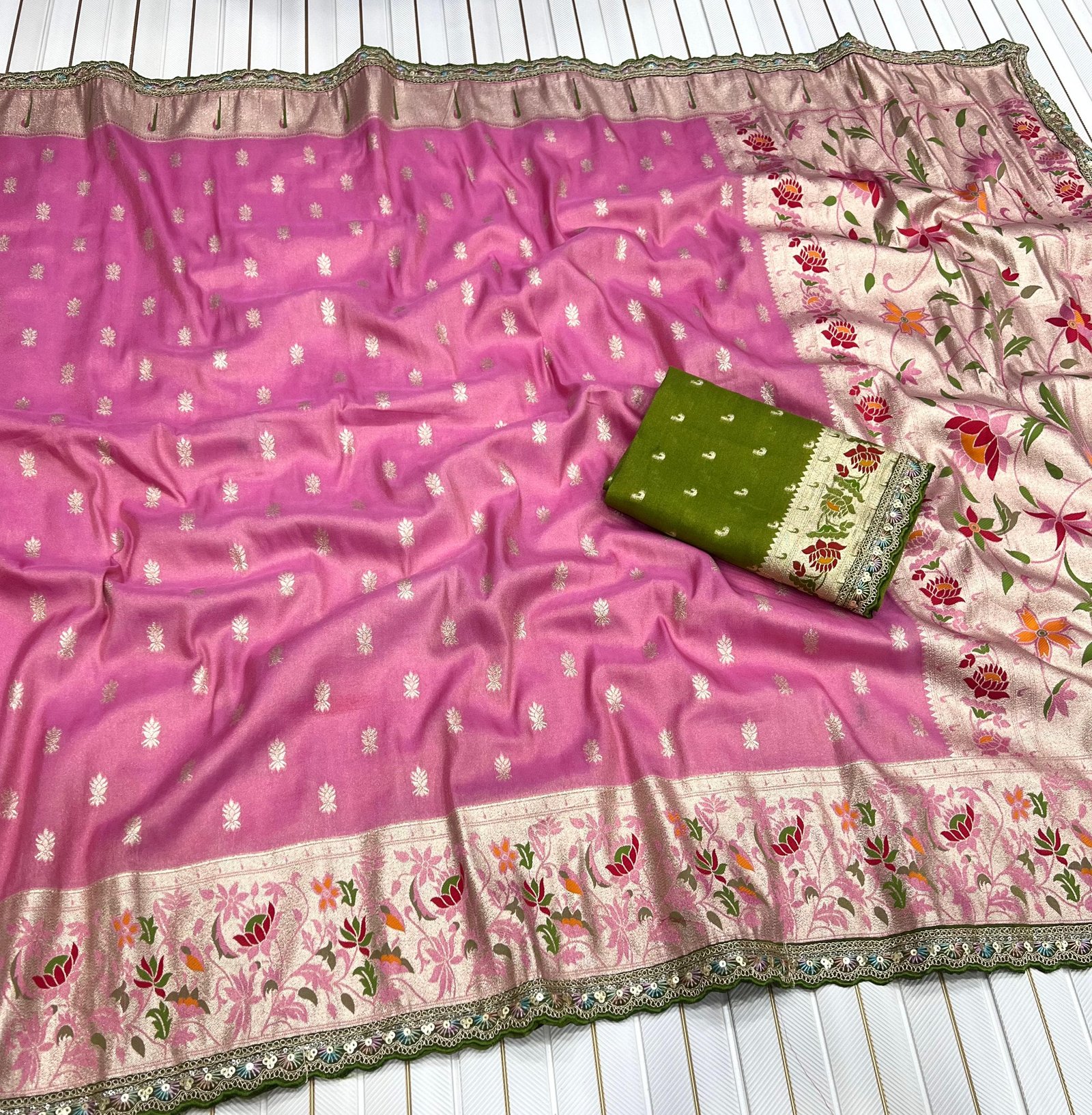 Pure Tissue Silk Zari Saree image 7