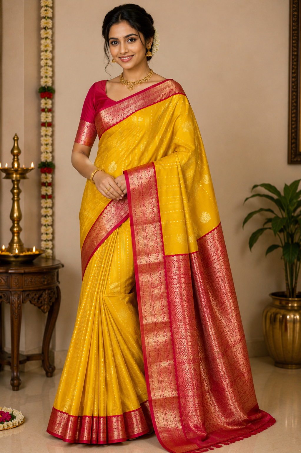 Small Border Korvai Kanchi Semi Silk Sarees image 40