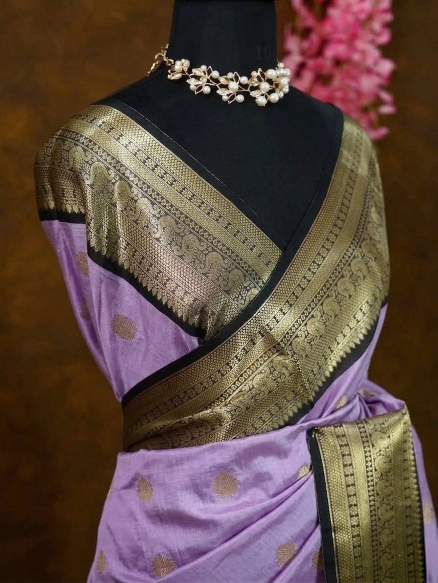 Banarasi Semi Katan Silk Sarees image 3