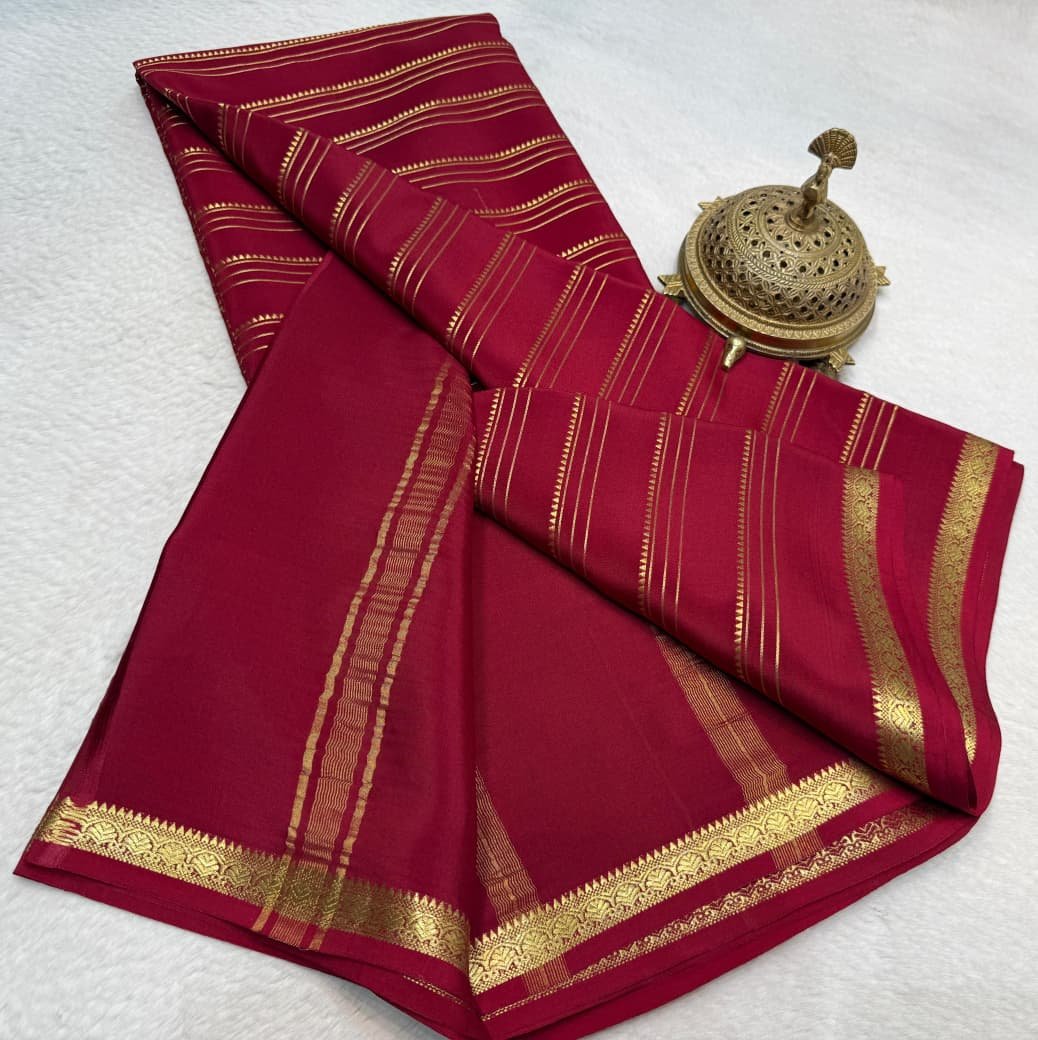 Semi Mysore Silk Sarees image 5