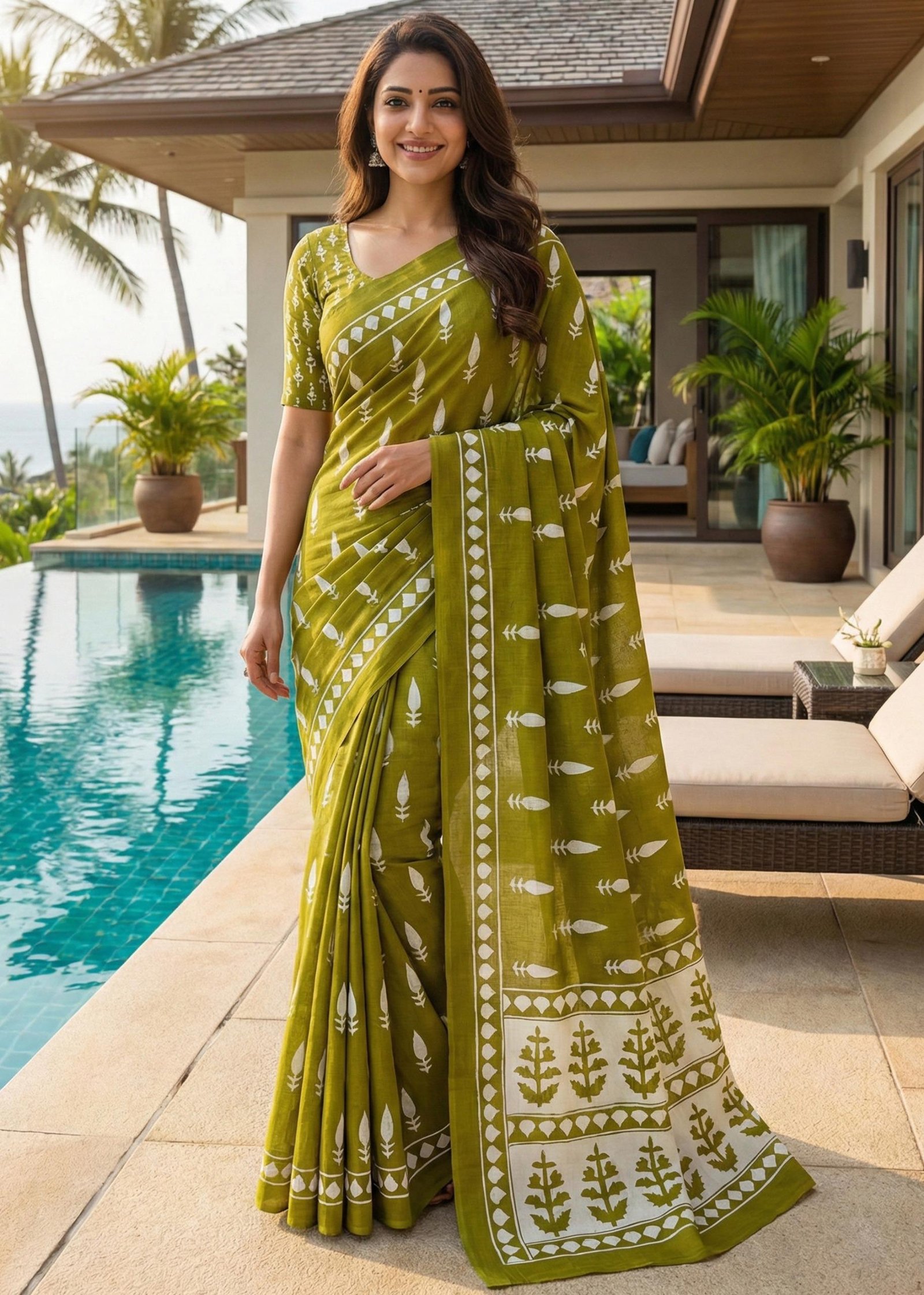 Bagru Block Printed Cotton Sarees image 4
