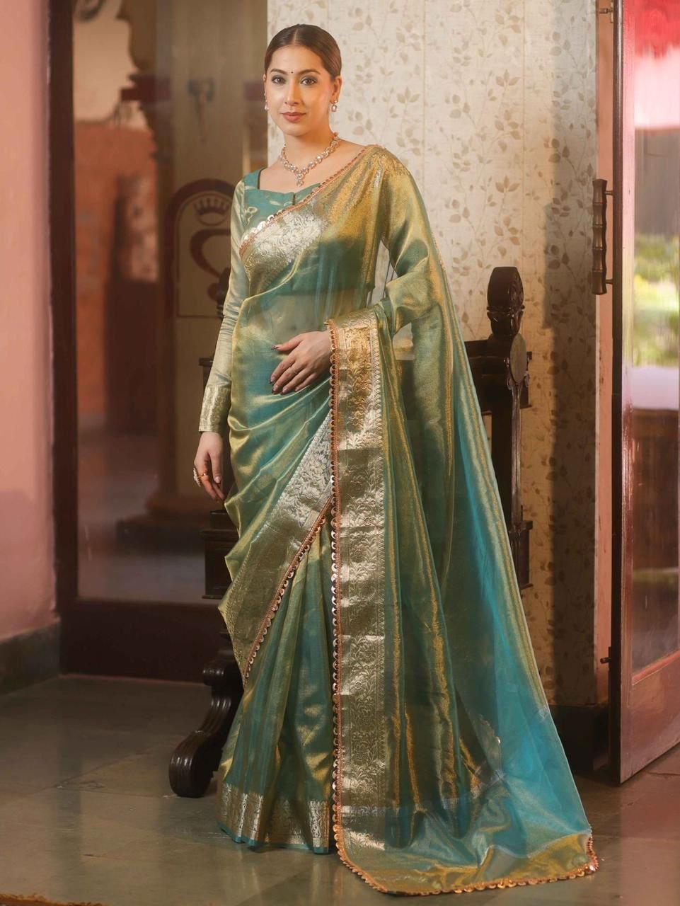 6 Banarasi Tissue Silk image 7
