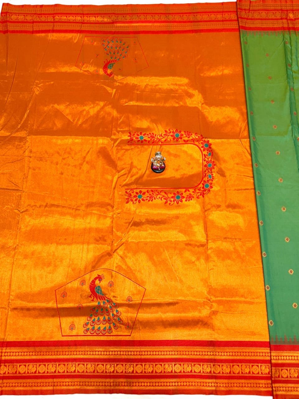 Half Silk South Indian Paithani image 10