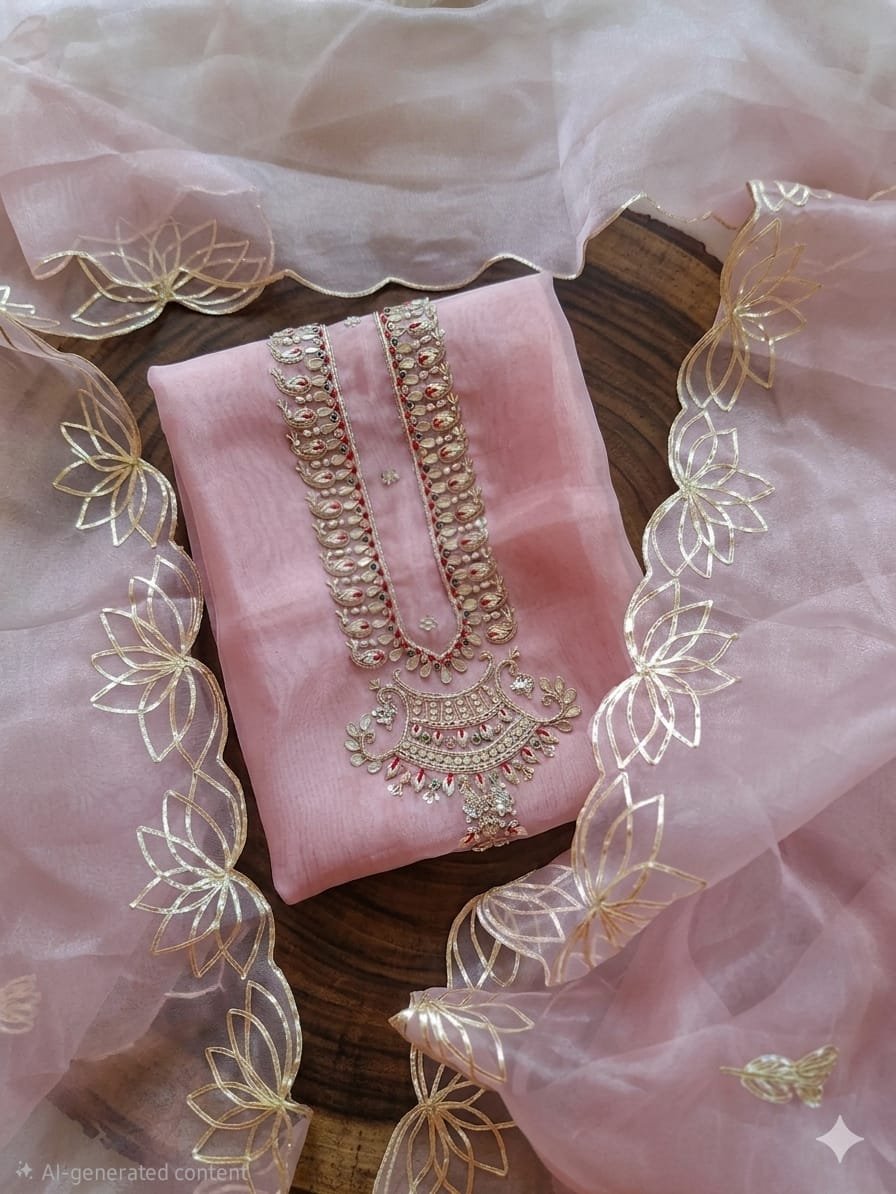 ORGANZA MIX DRESS MATERIALS image 3