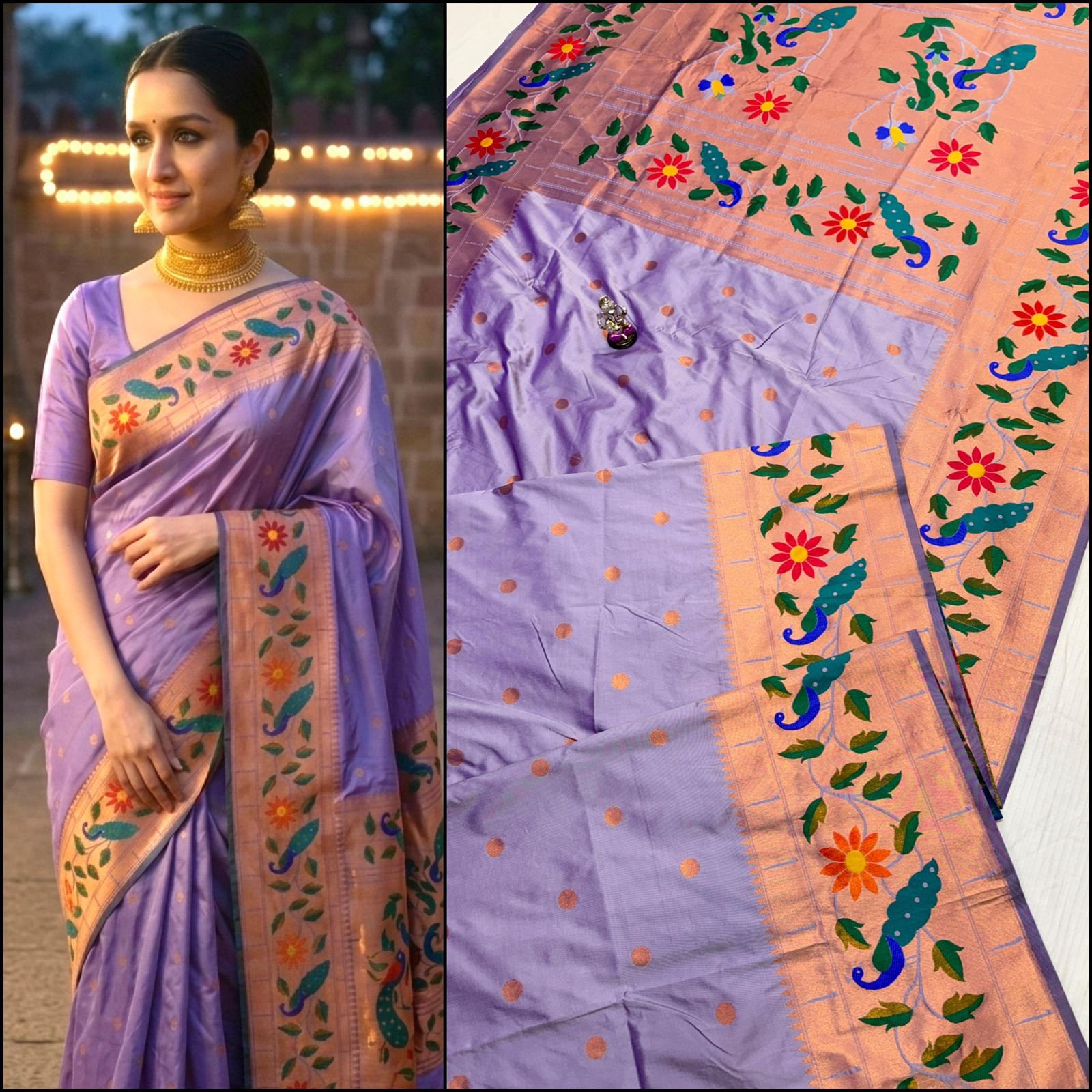 Radha Rani Brocade Paithani image 4