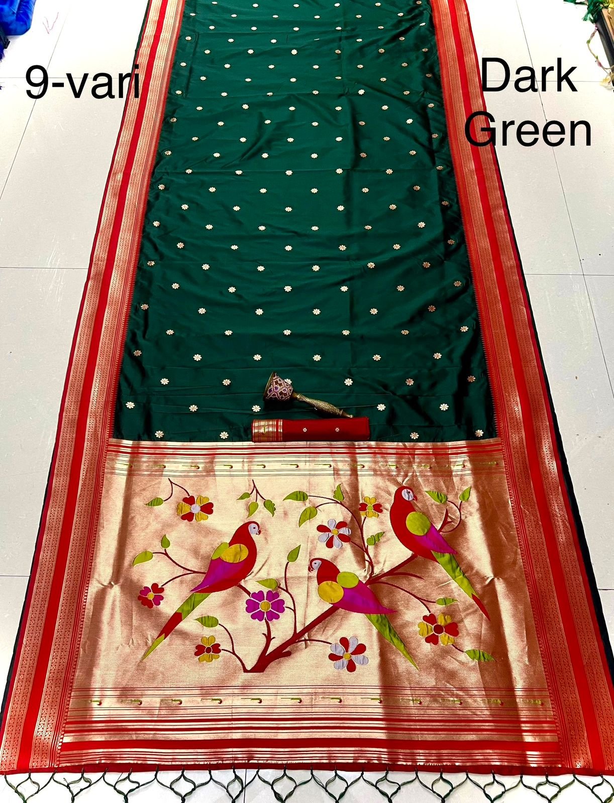 9 Vaar Narayanpet Paithani image 3