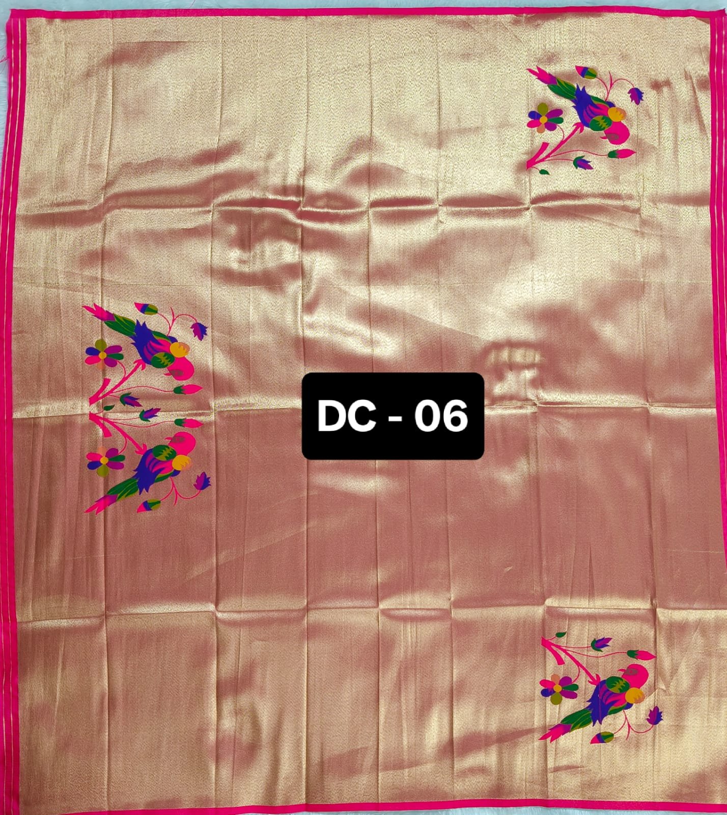 11 Paithani Blouse Piece Pink Border