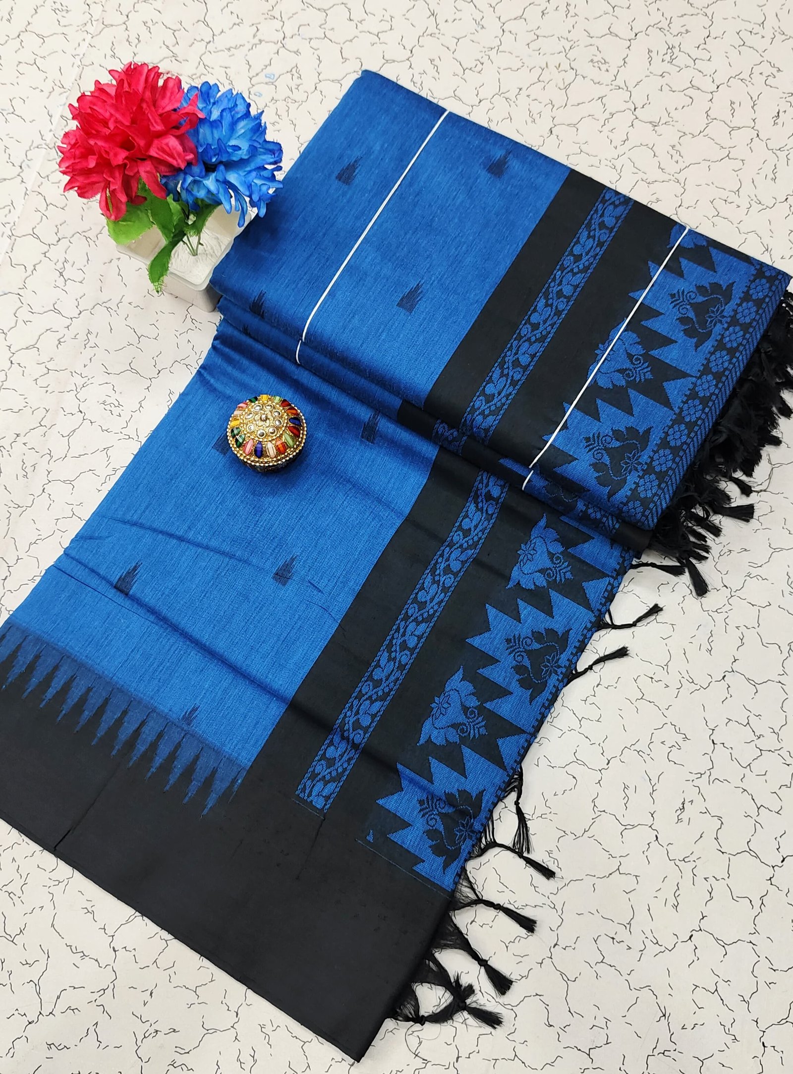 Kalyani Cotton Saree Temple Border