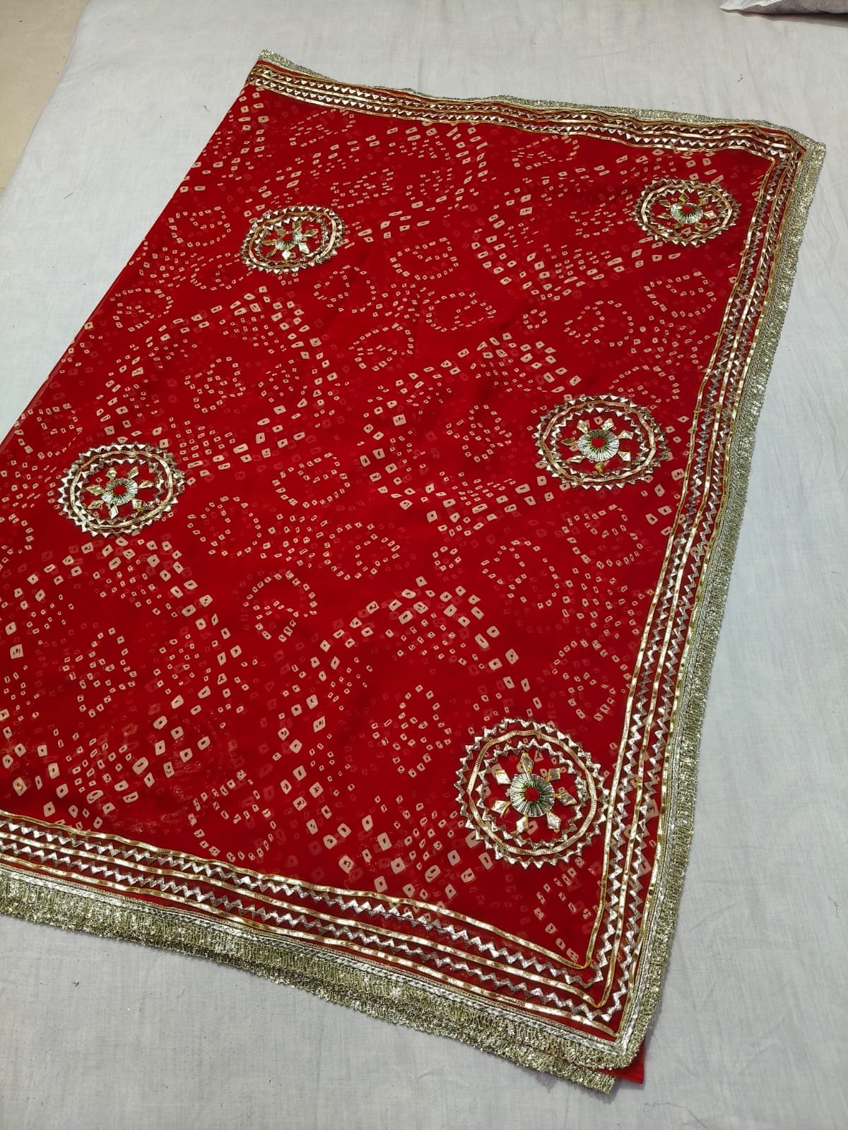 Pure Georgette Gota Patti Saree image 5