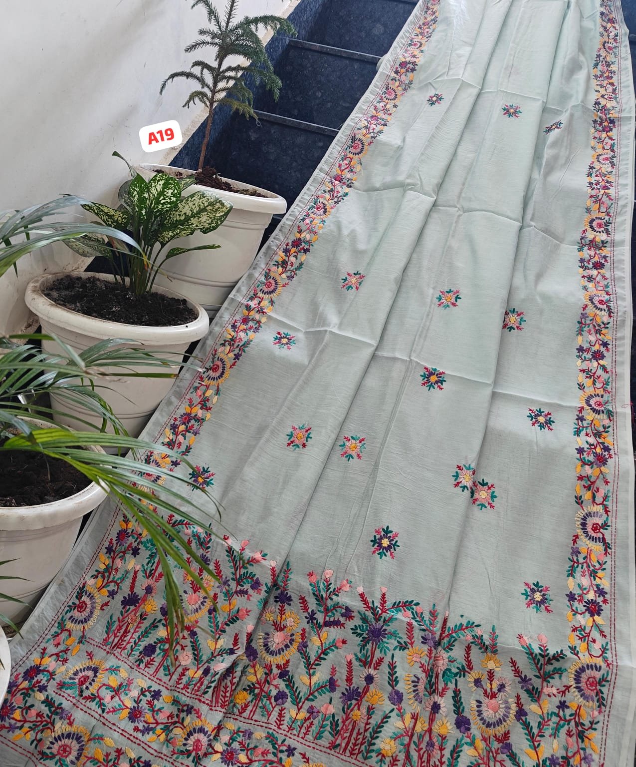 Linen Chanderi Saree