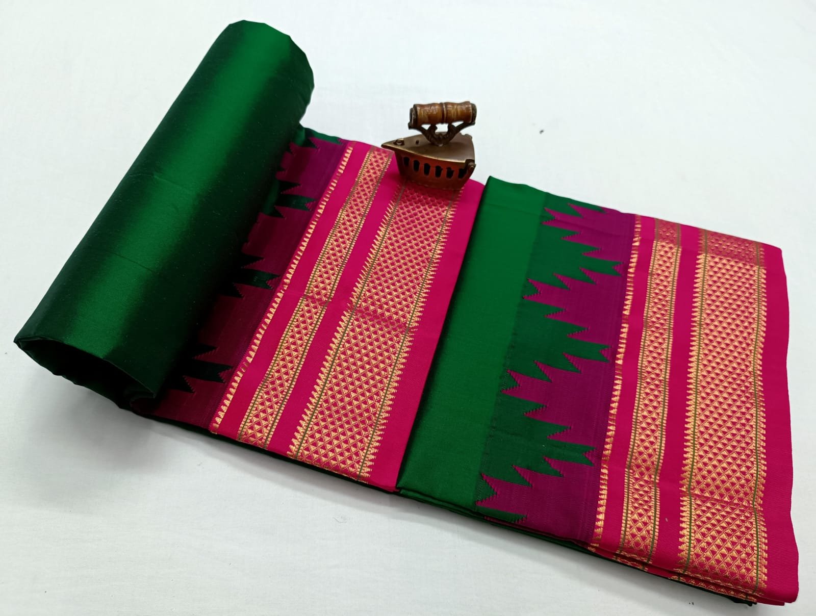 Temple Irkal Paithani Pure Silk Saree image 8