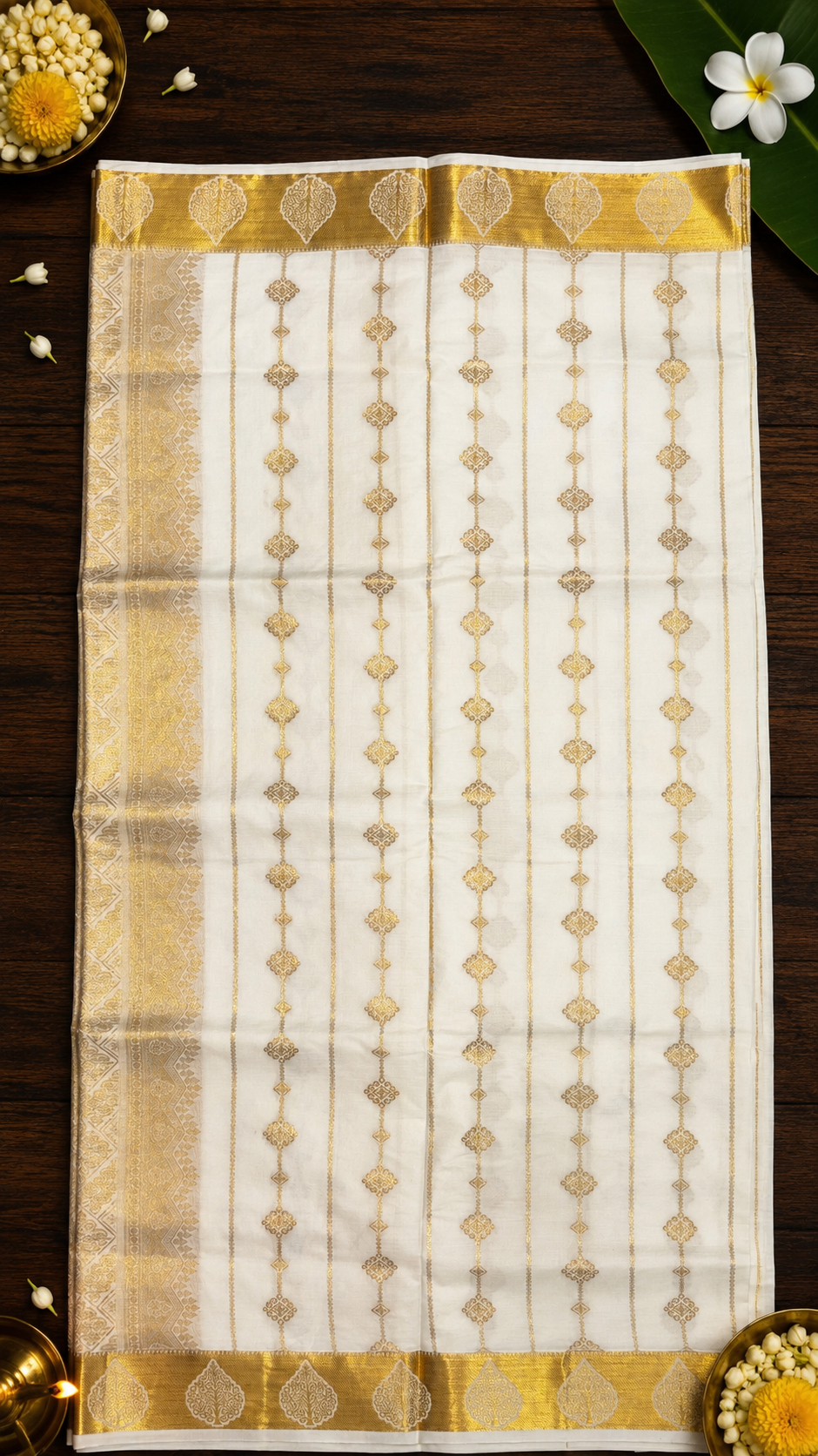Aquasoft Cotton Kasavu Saree image 2