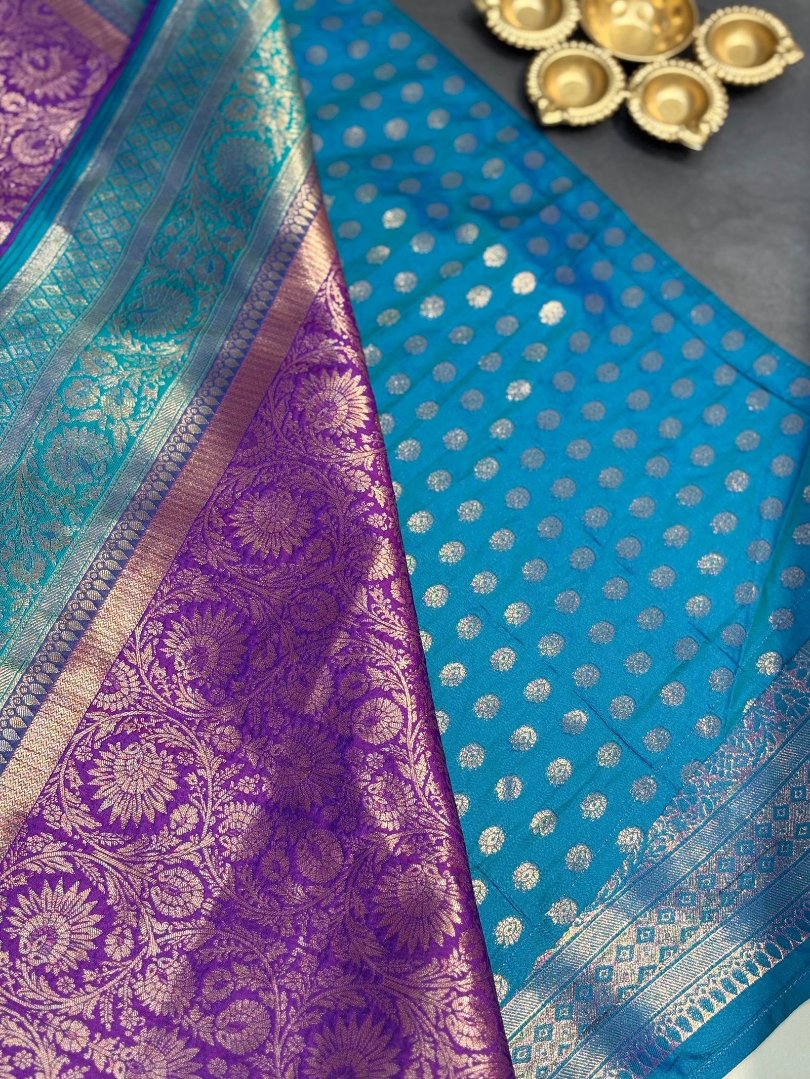 Kanchi Semi Silk Saree Full Brocade image 4