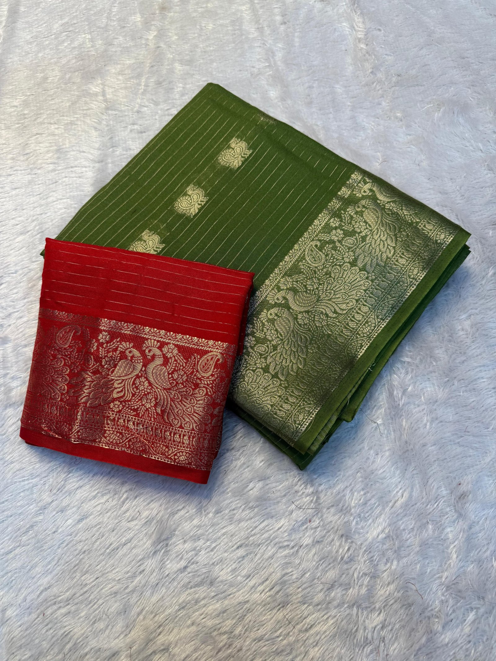 Pure viscose dola silk sarees image 4