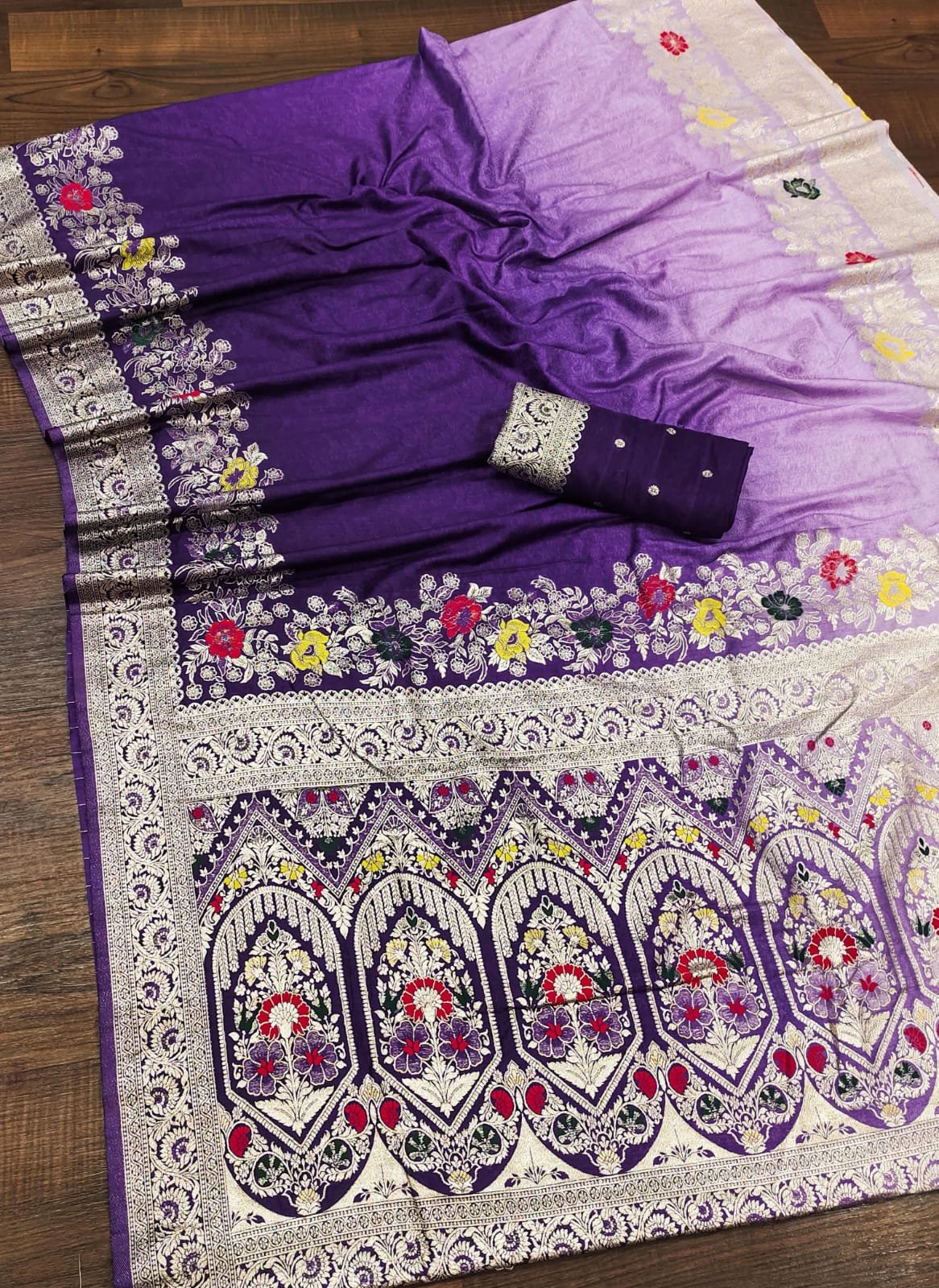Pure Viscose Dola Silk Saree image 4