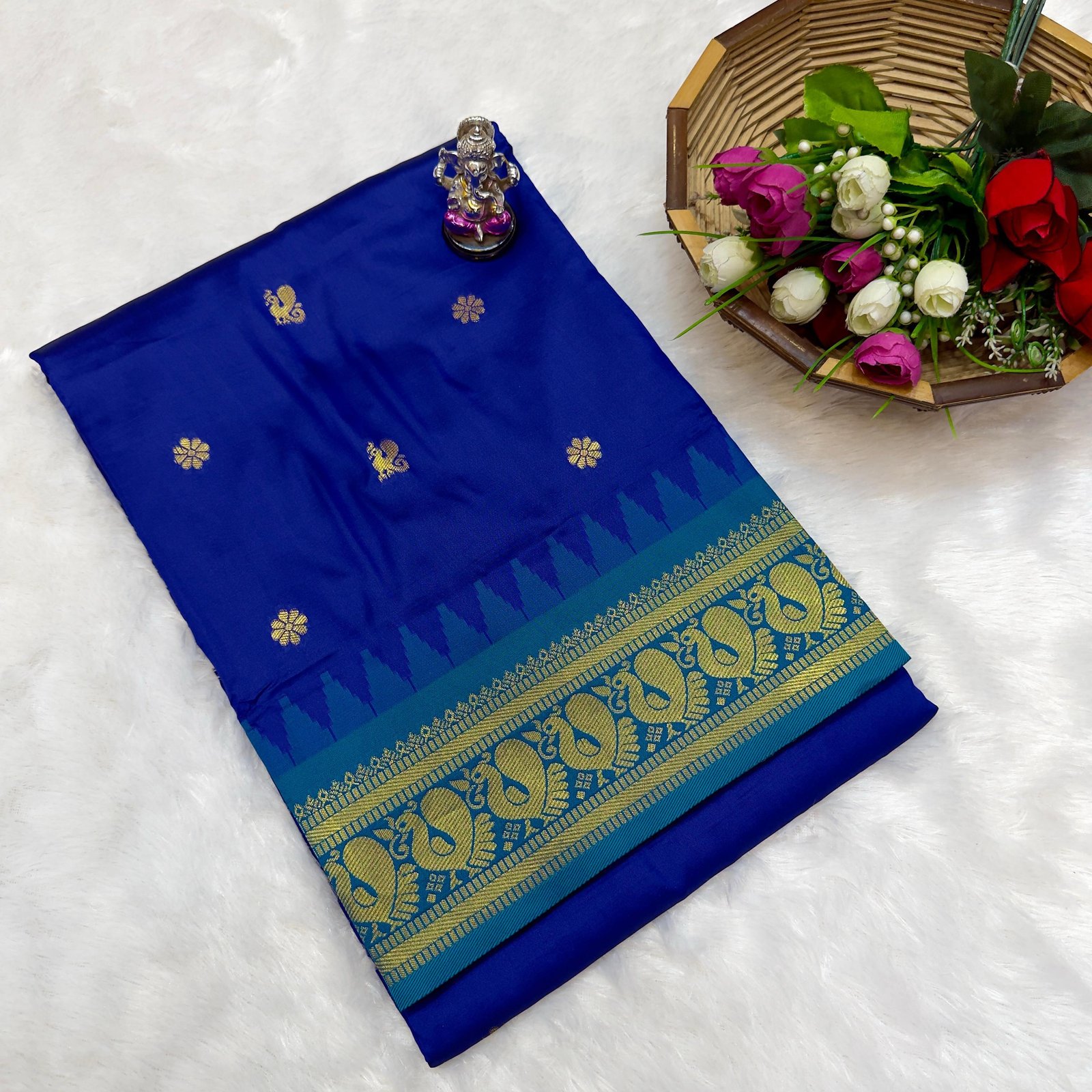 Half Silk Gadwaal Paithani image 16