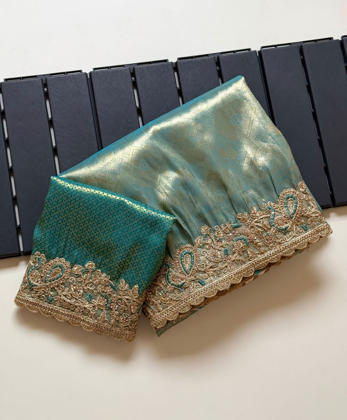 Soft Silk Saree With Self Jaquard Weaving image 3