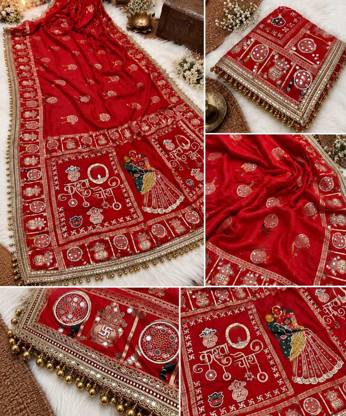 Karwachouth Special Handwork Saree