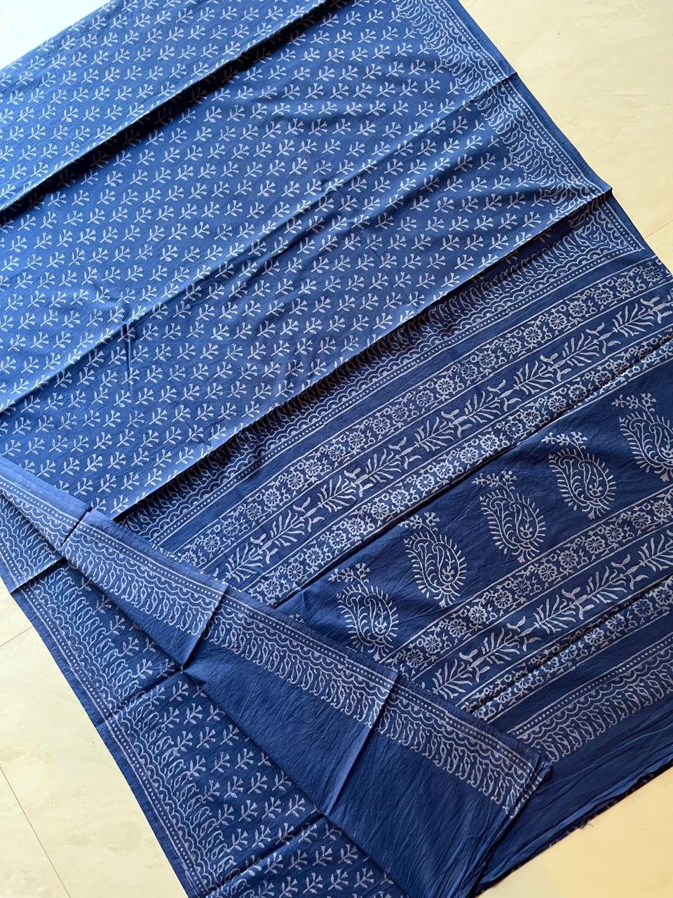 Hand Block Printed Cotton Mul Sarees image 8
