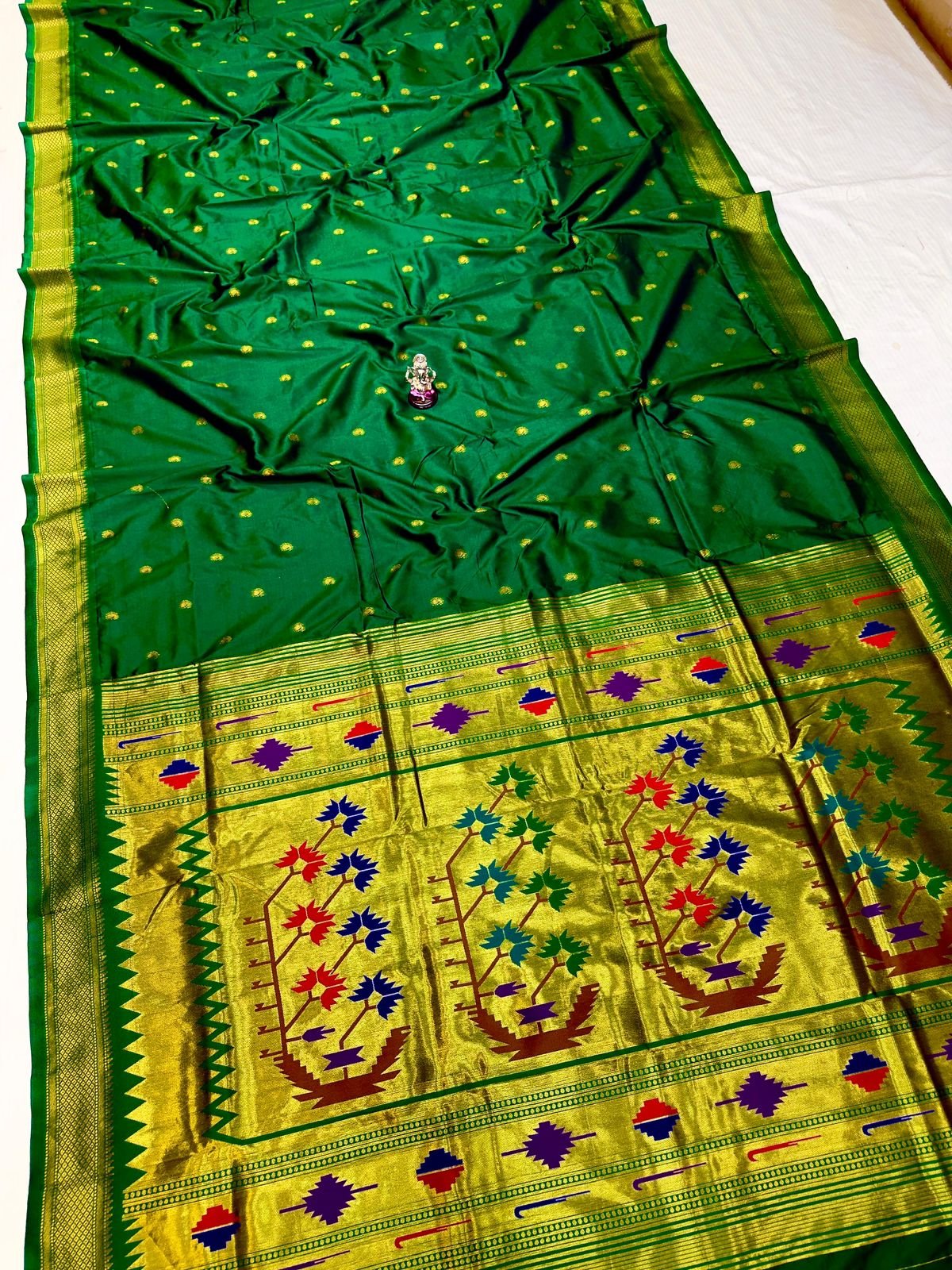 Fancy Pallu Asavali Paithani image 6