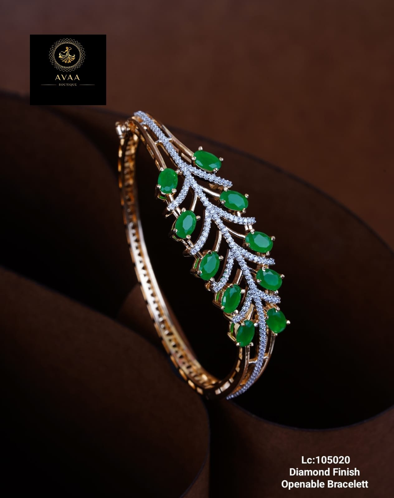 diamond bracelet green
