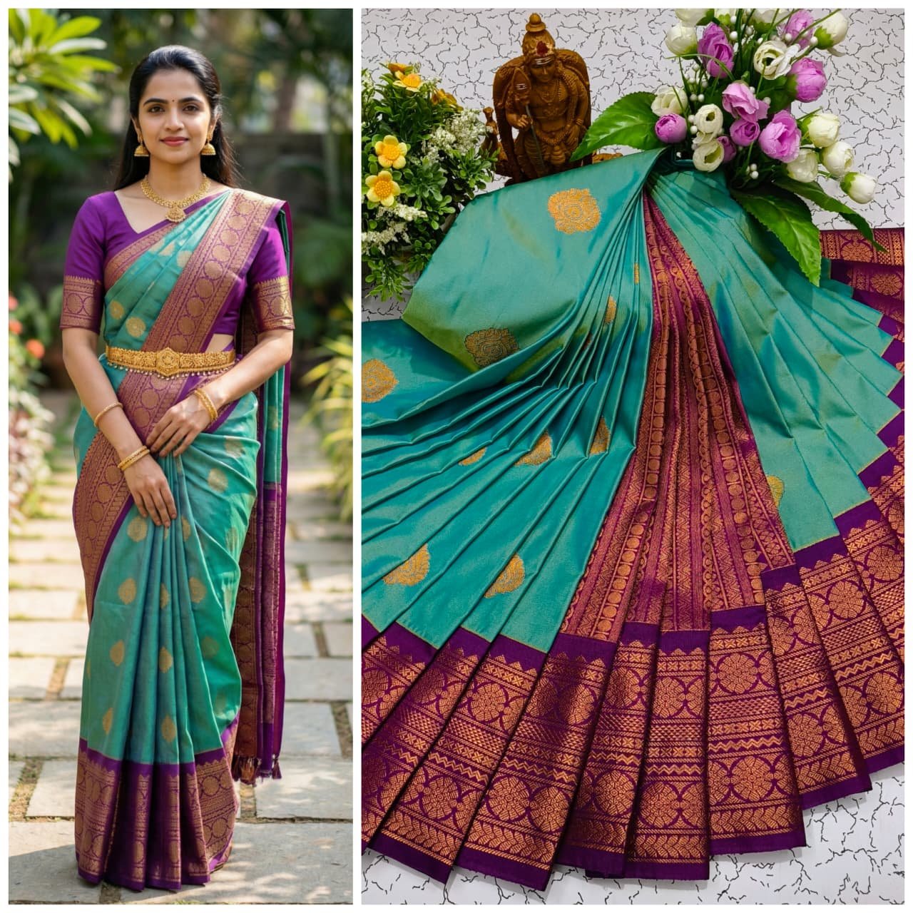Korvai Kottanji Tana Semi Silk Saree image 18