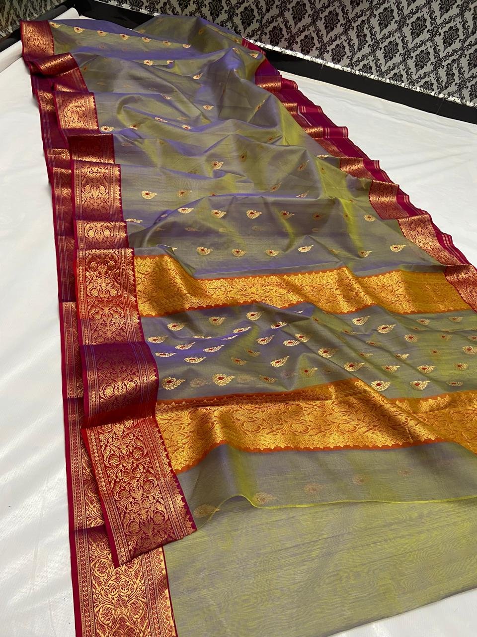 22 Silk Katan Saree image 9