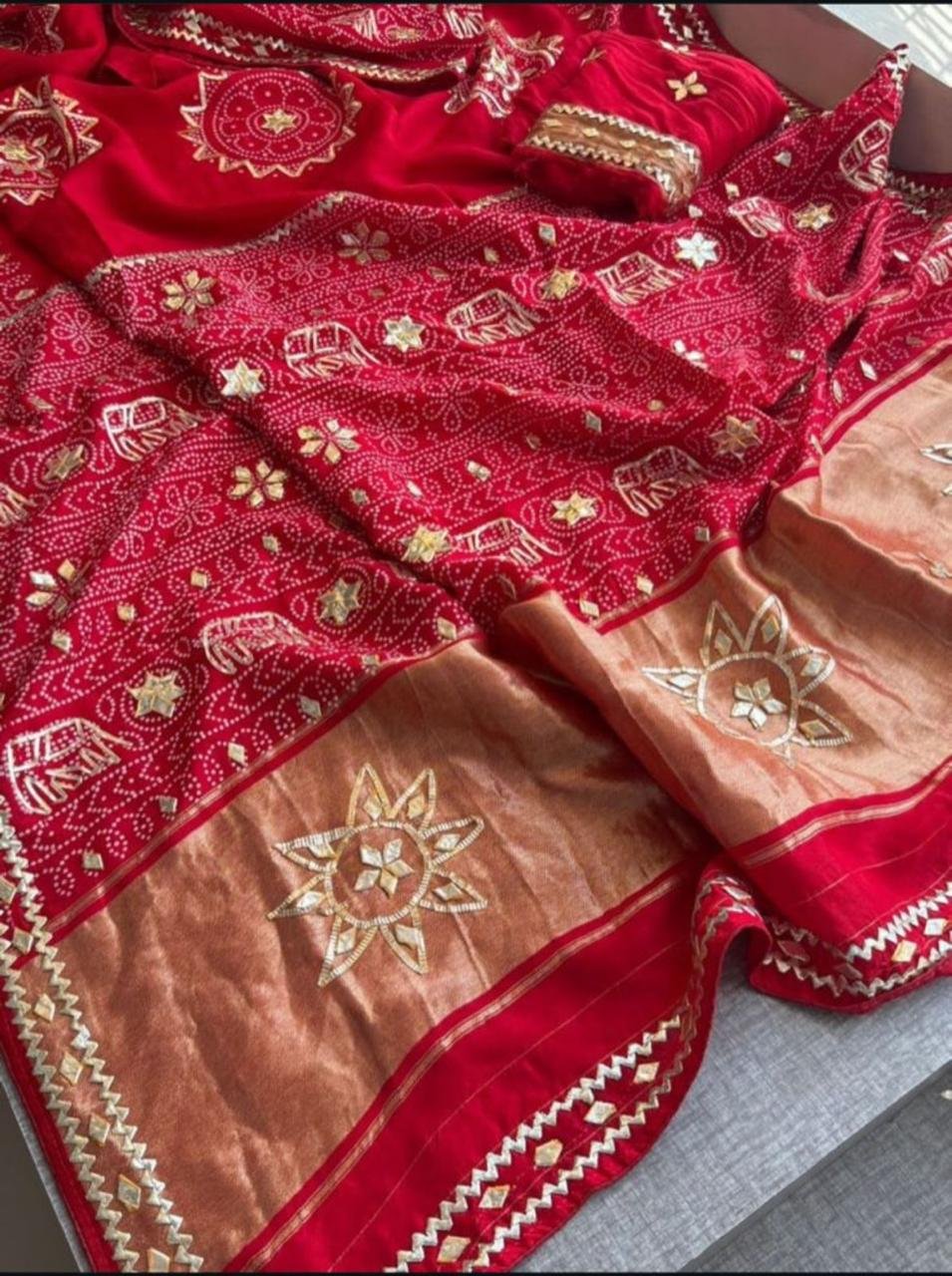 Pure Russian Moonga Silk Saree image 3