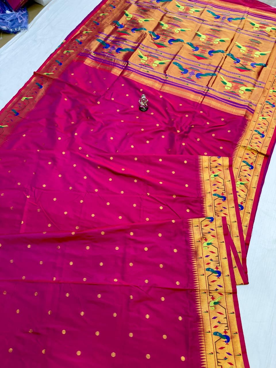 Mor Popat Brocade Paithani image 8