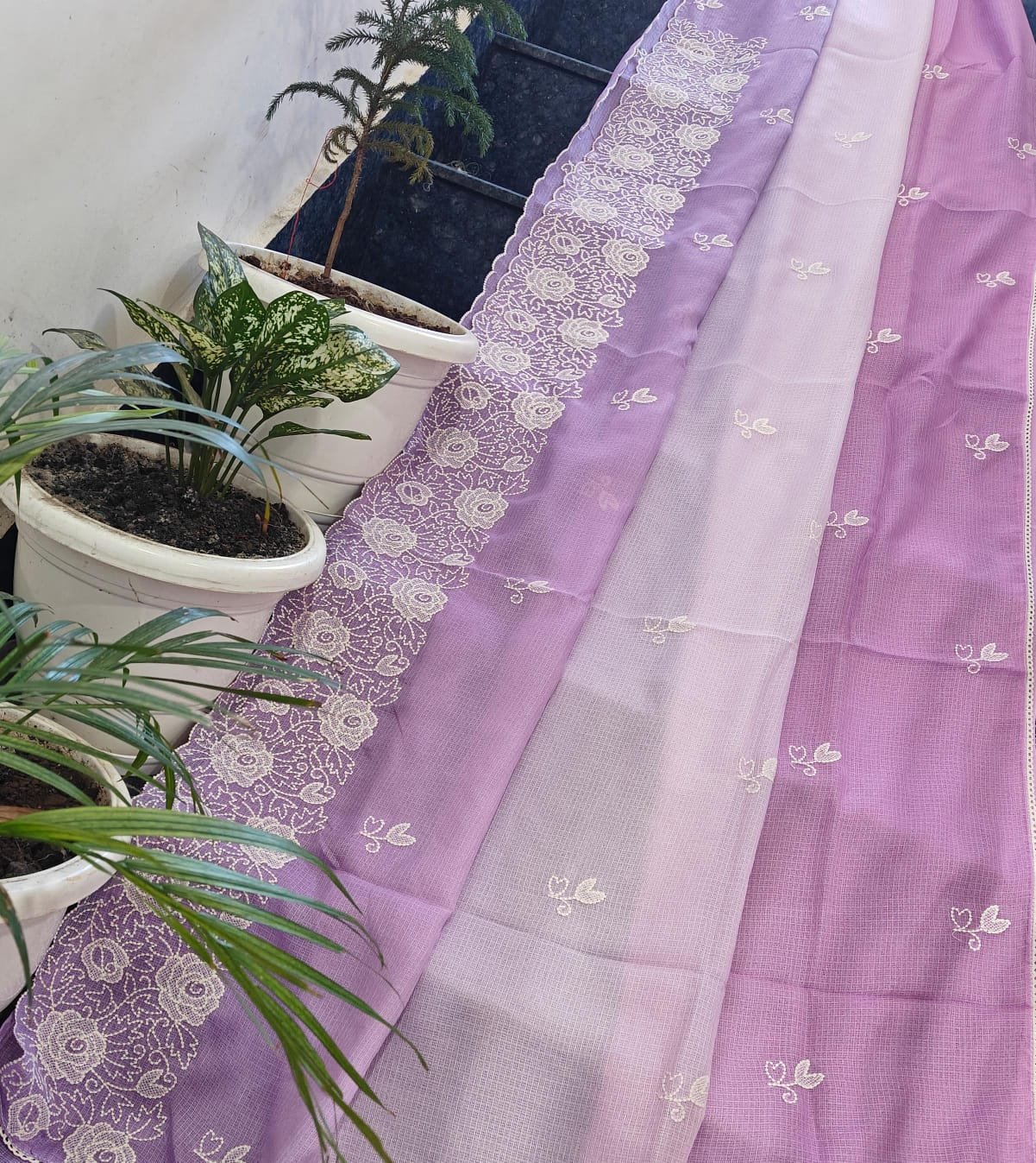 12  Kota Doria Saree Shaded image 10