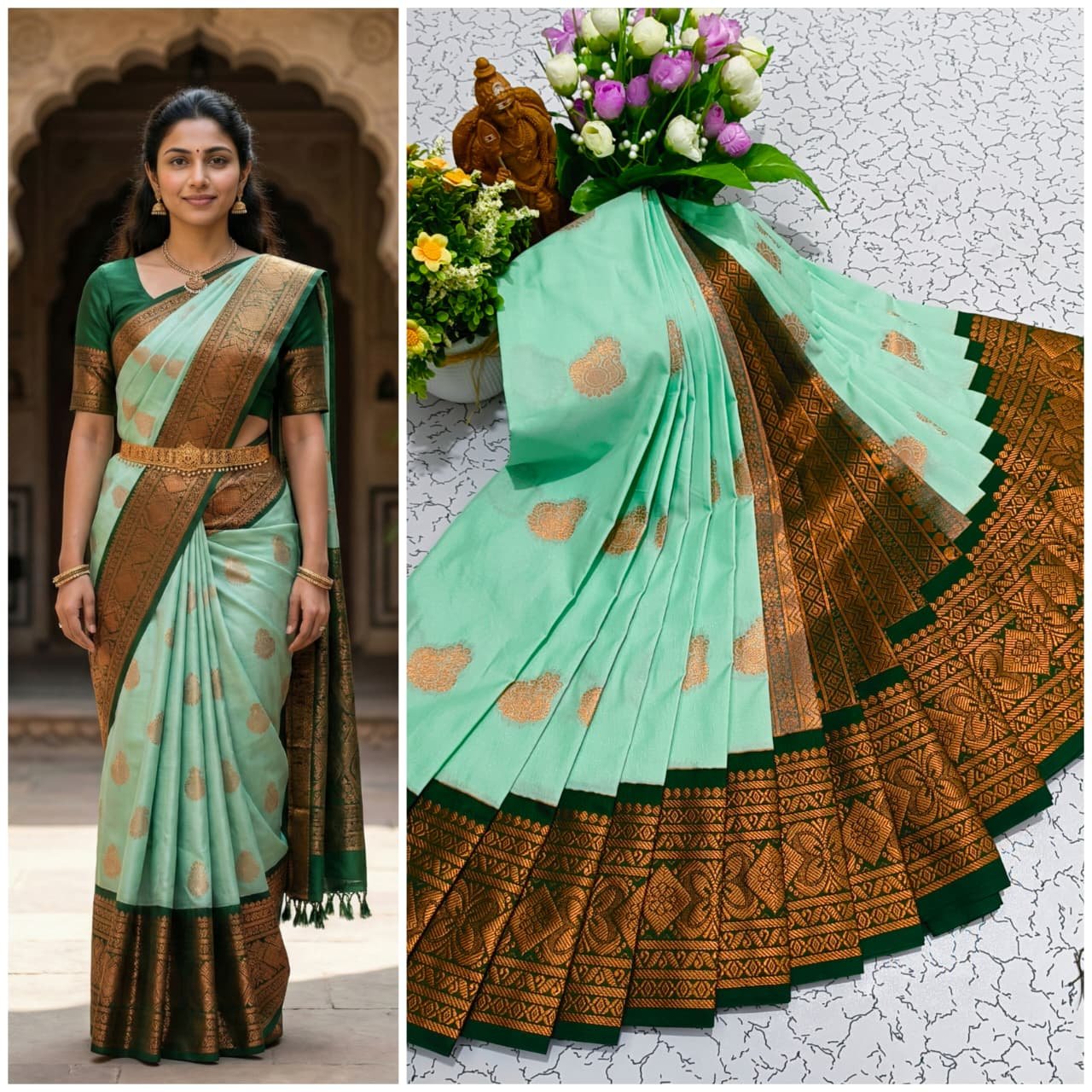 Korvai Kottanji Tana Semi Silk Saree image 5