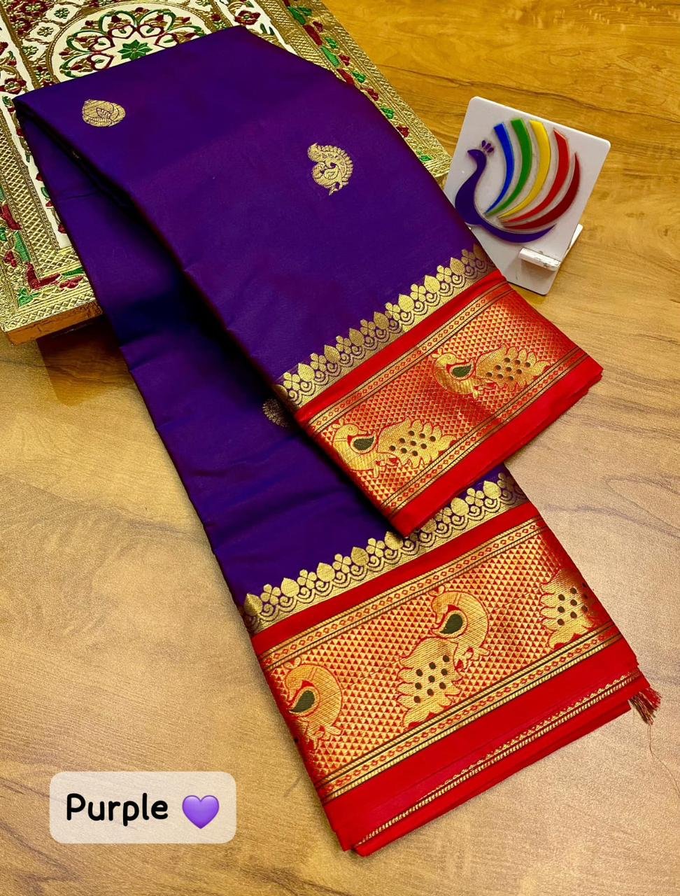 Meena Mor Border Paithani image 23