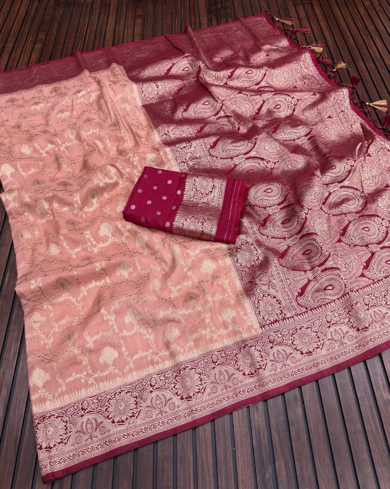 2 Pure Khaddi Creap Georgette Jaqurad Weaving image 4
