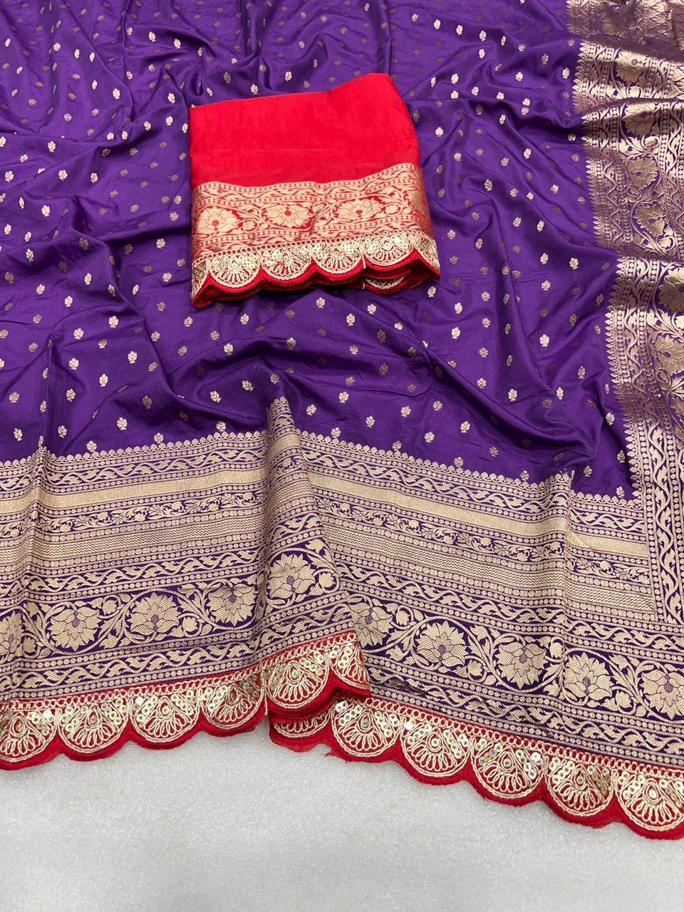 Pure Satin Silk Sarees image 9