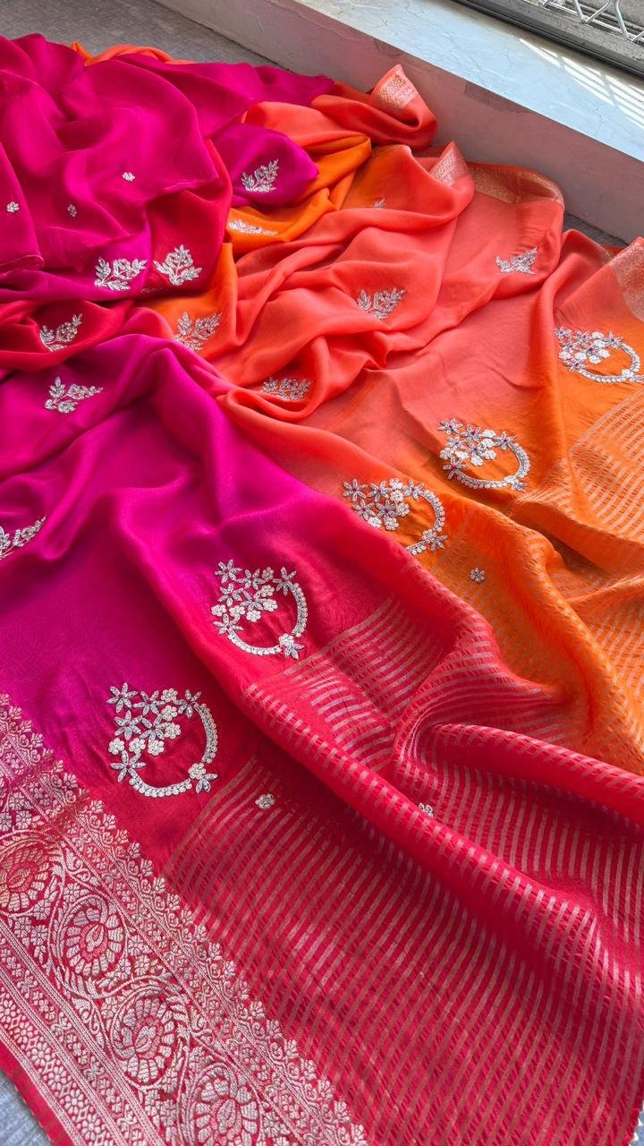 Fabric Pure Moonga Silk Zari Saree image 3