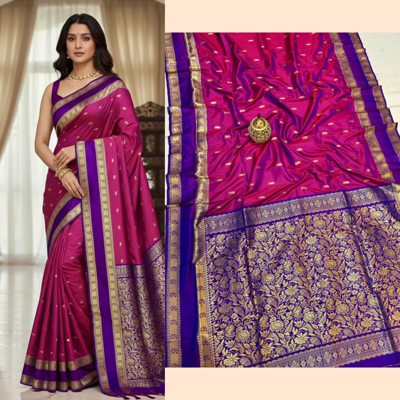 Kanjivaram Paithani Saree image 6