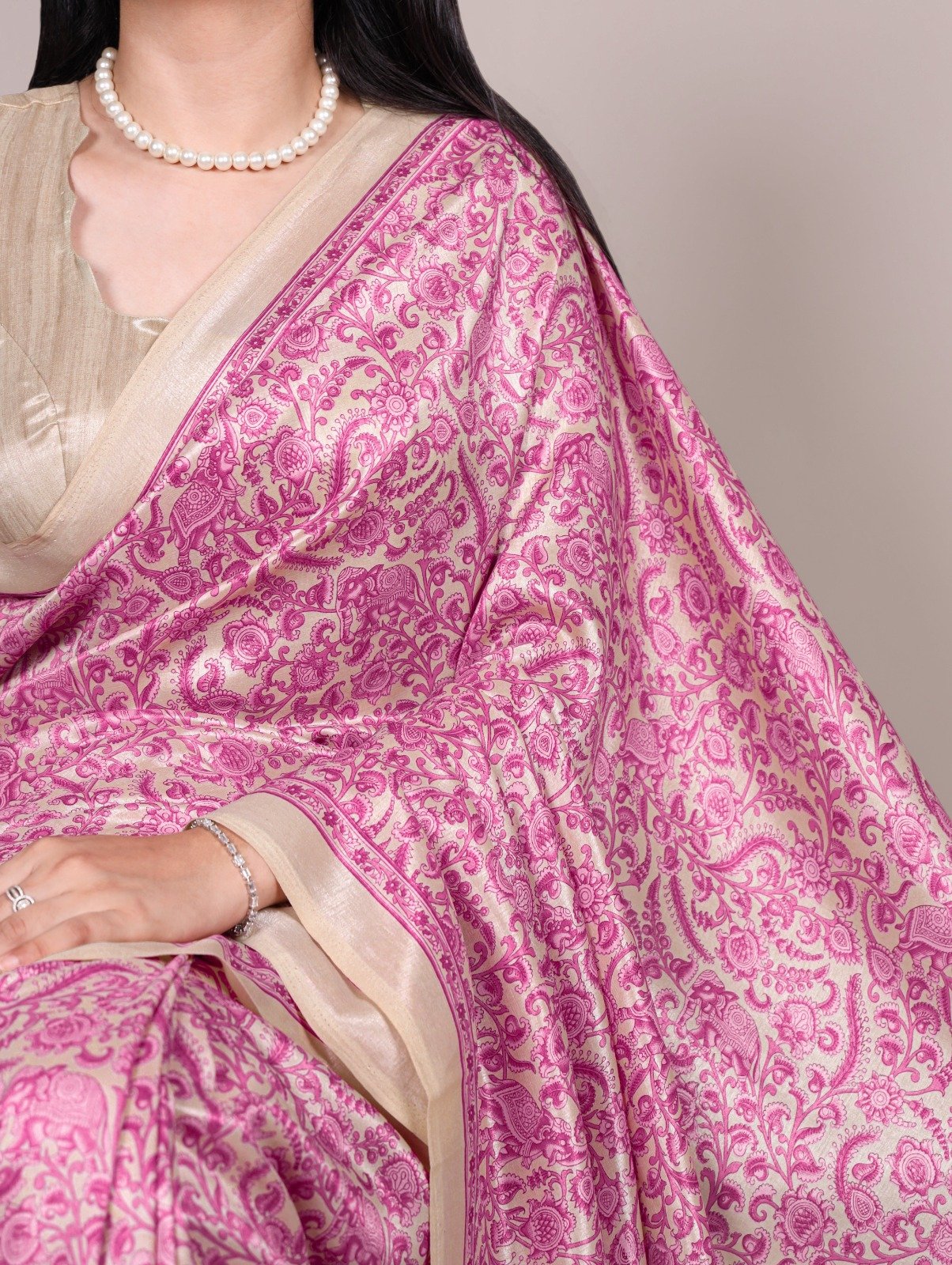Tussar silk saree image 10