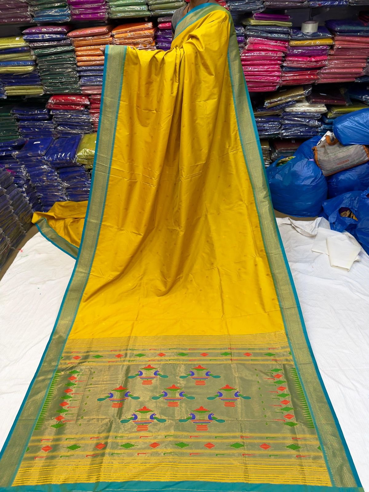 Yeola Double Pallu Semi Paithani image 32