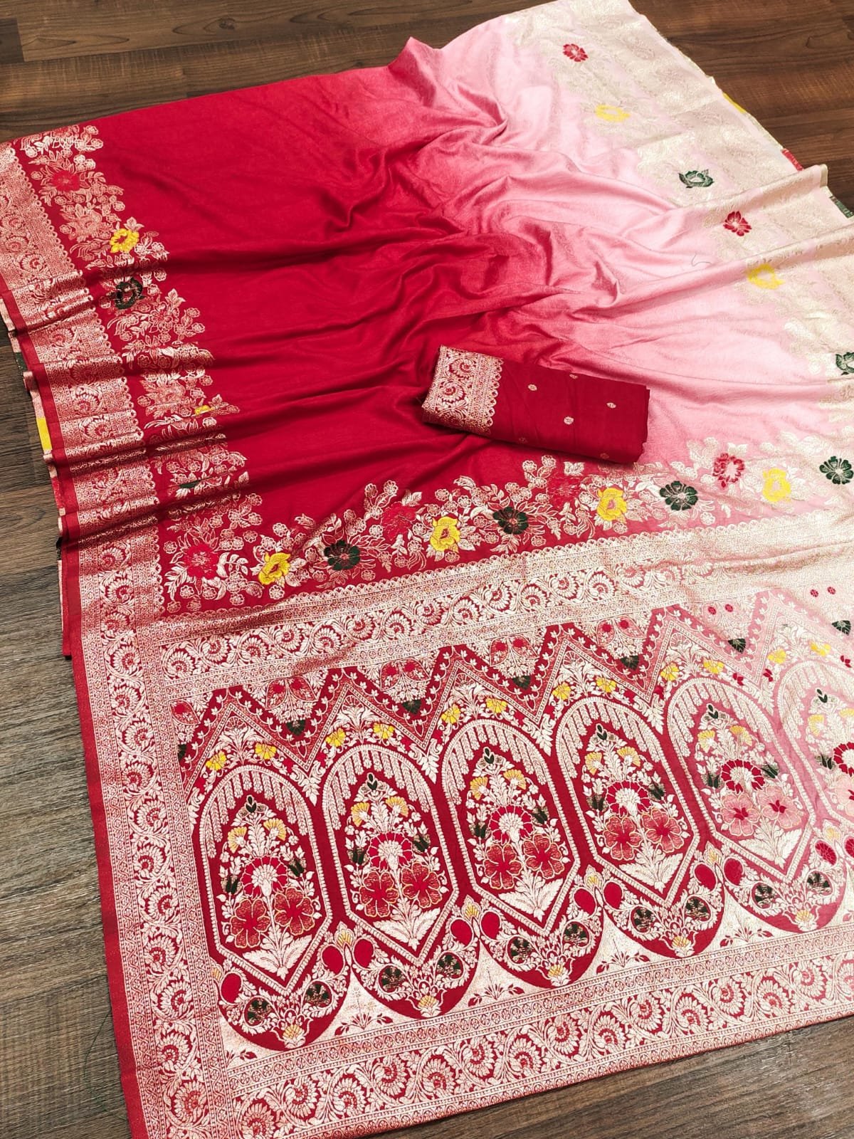Pure Viscose Dola Silk Saree image 7
