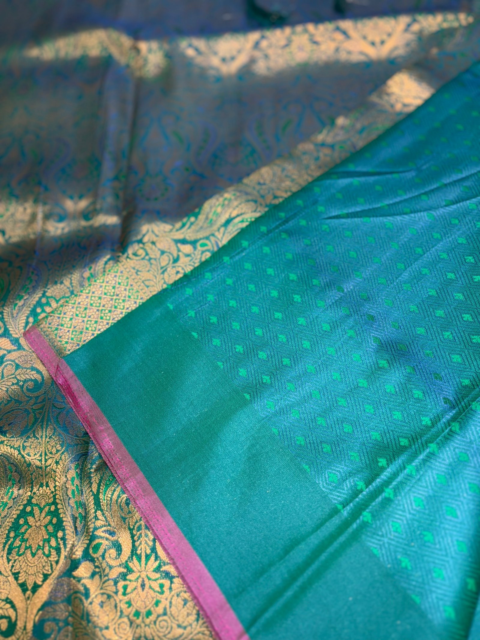 Bridal kanjivaram Semi SIlk Saree image 8
