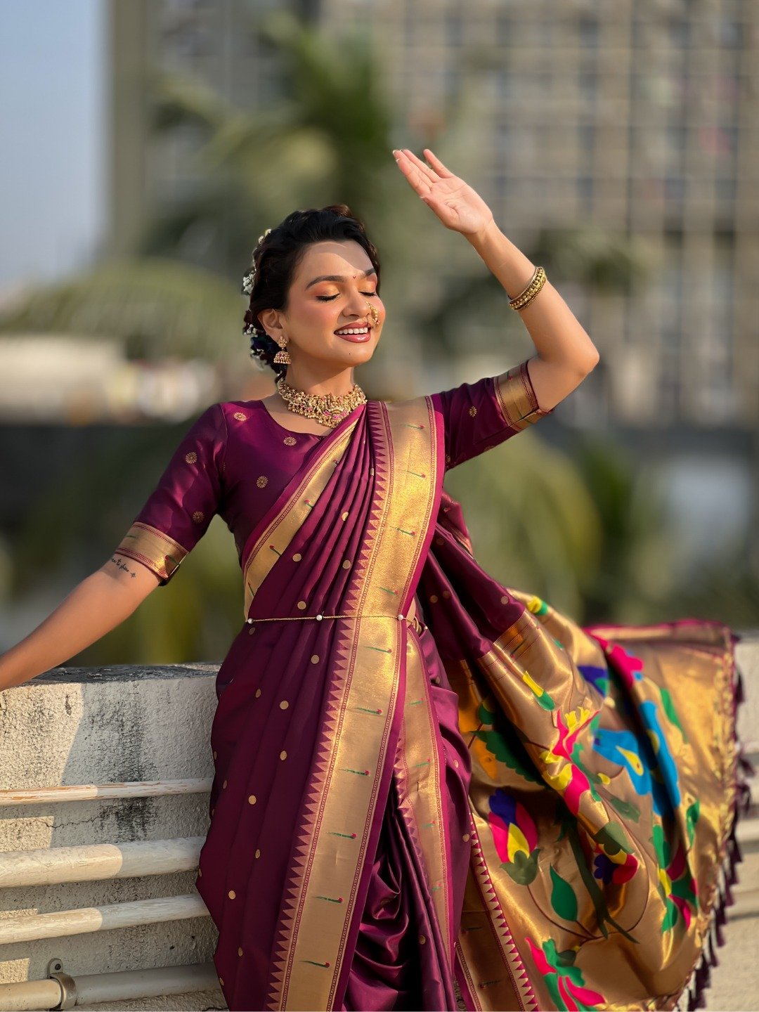 9 Vaar Muniya Paithani image 2