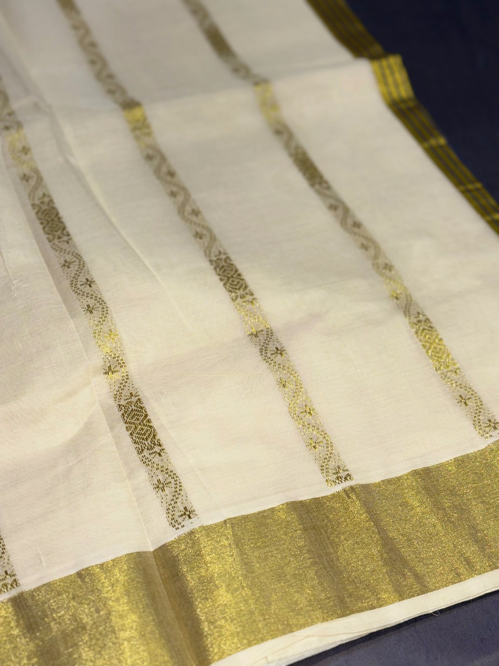 Kerala Kasavu Saree BLUE