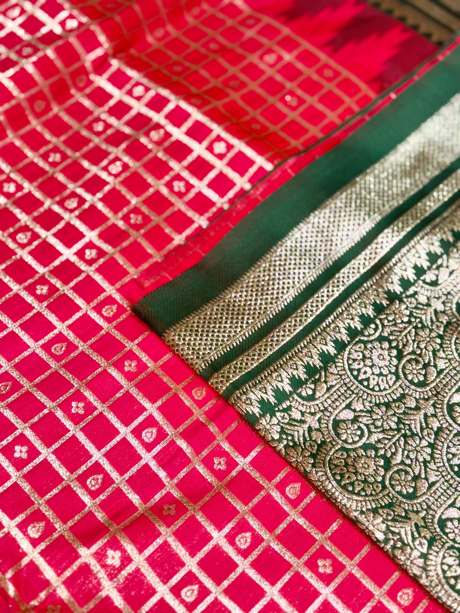 Bridal Semi Gadwal Sarees image 24