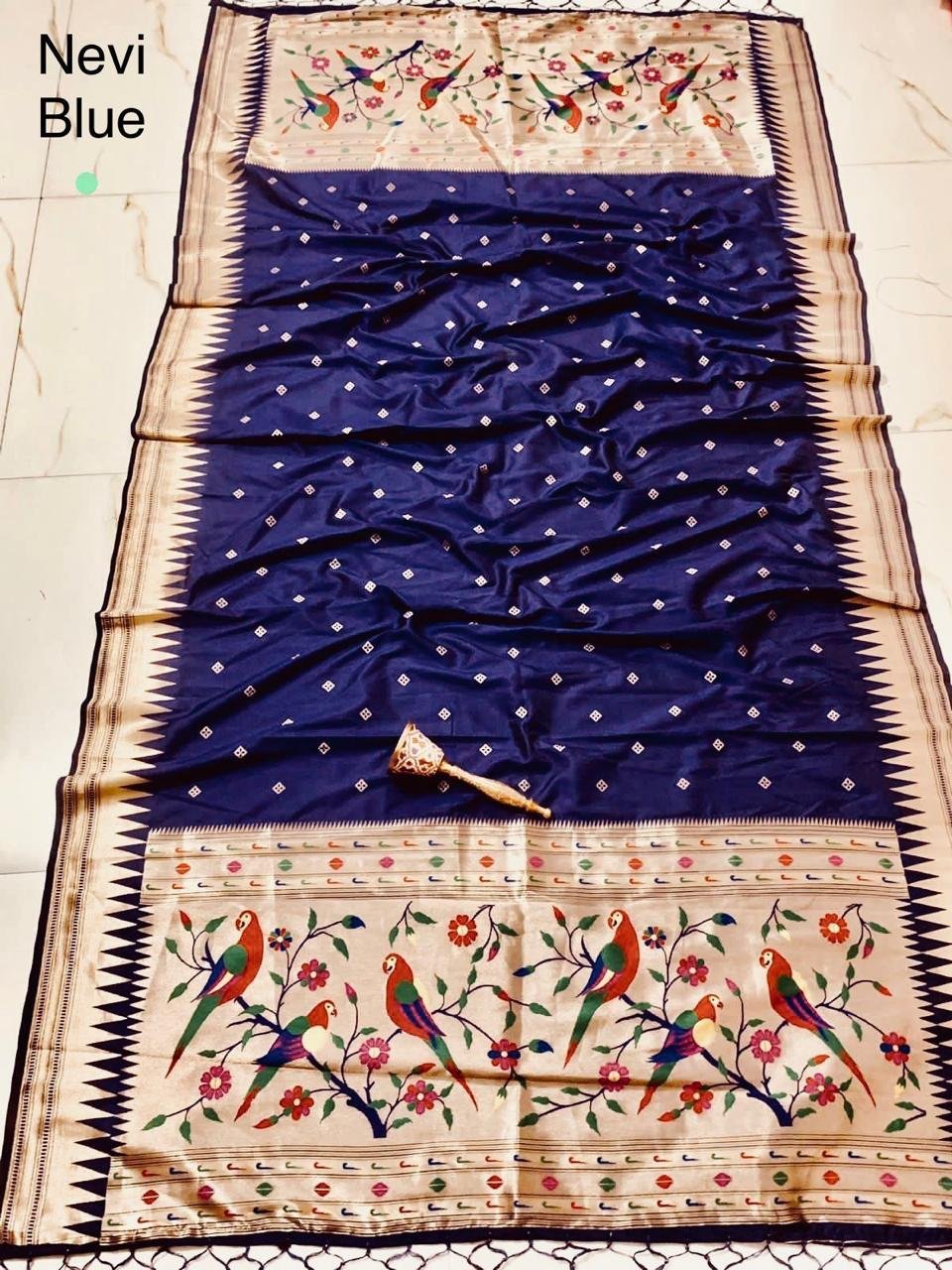 Temple Border Brocade Butti Dupatta image 9