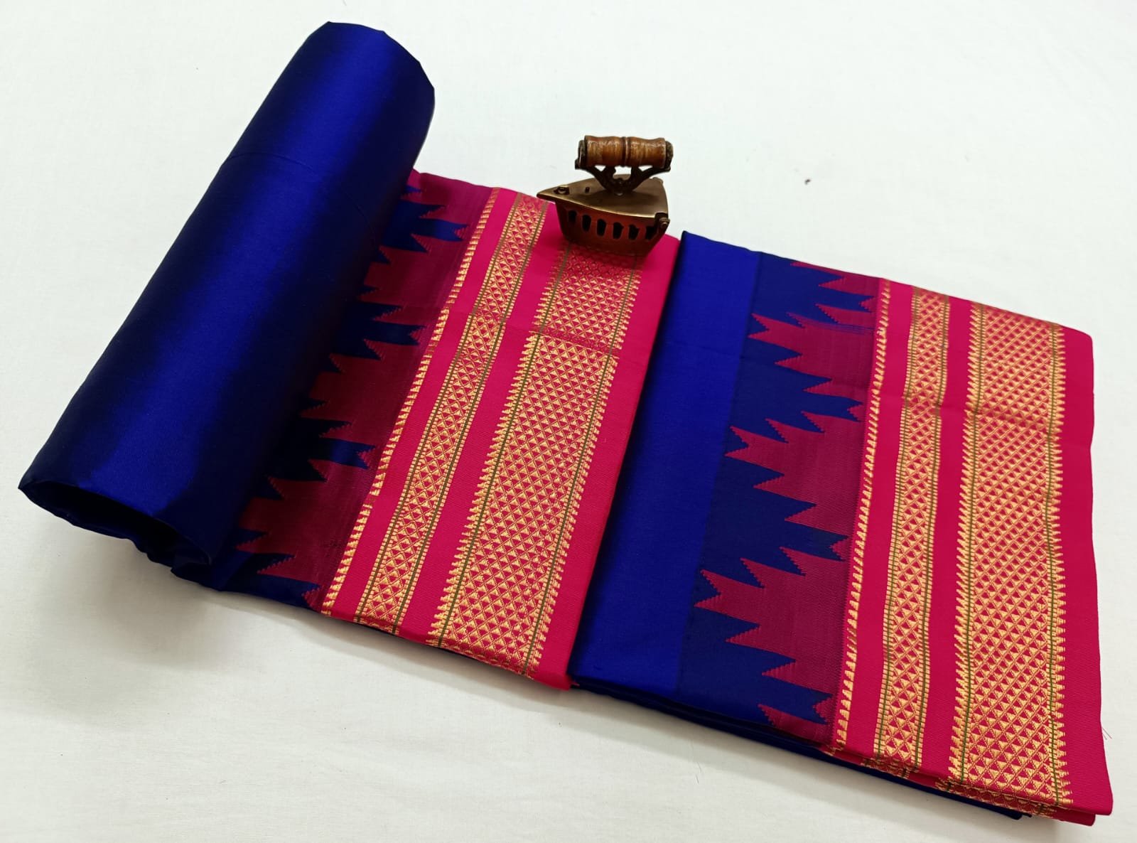 Temple Irkal Paithani Pure Silk Saree image 6