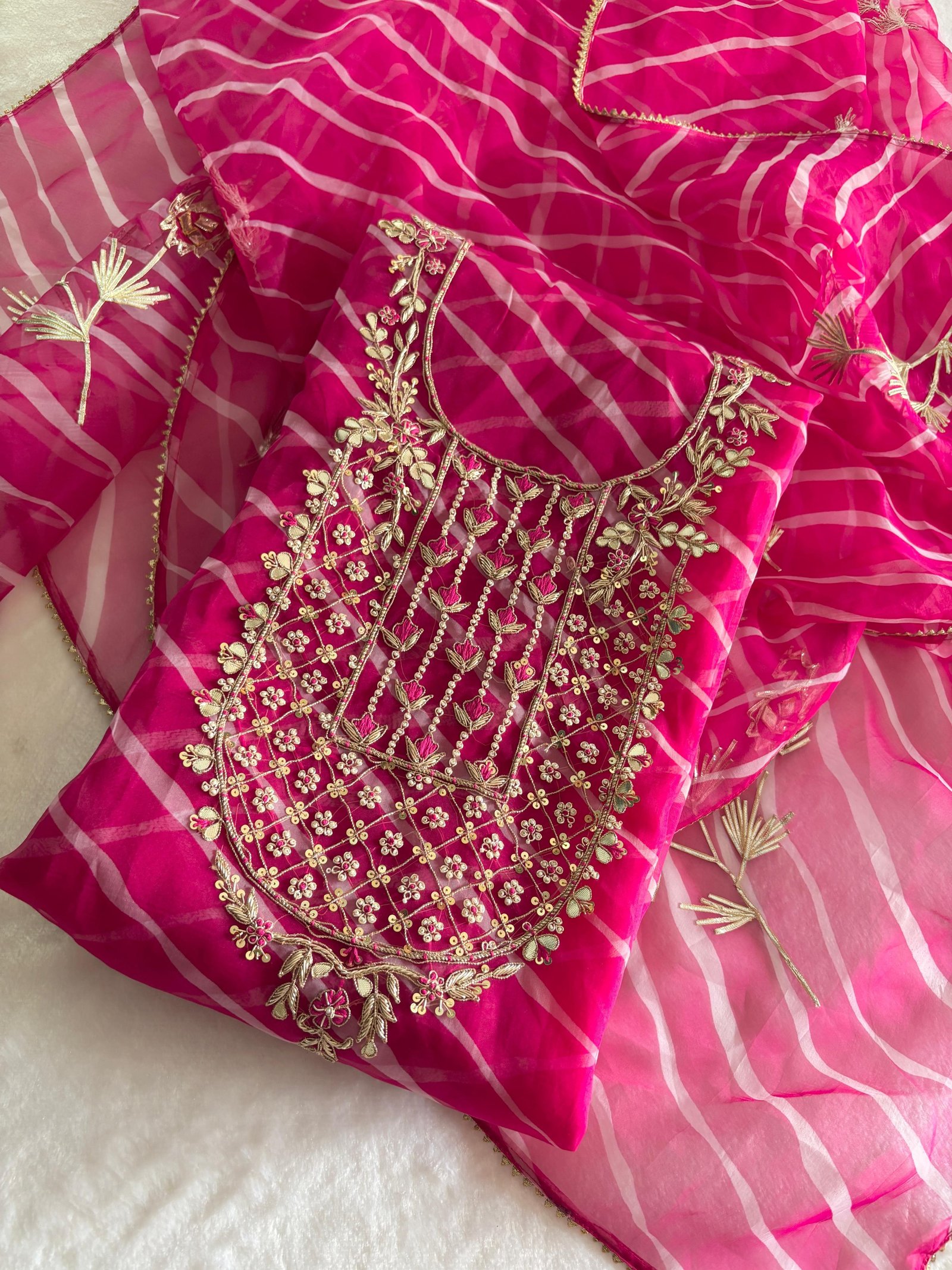 Soft Viscose Organza Dress Material image 2