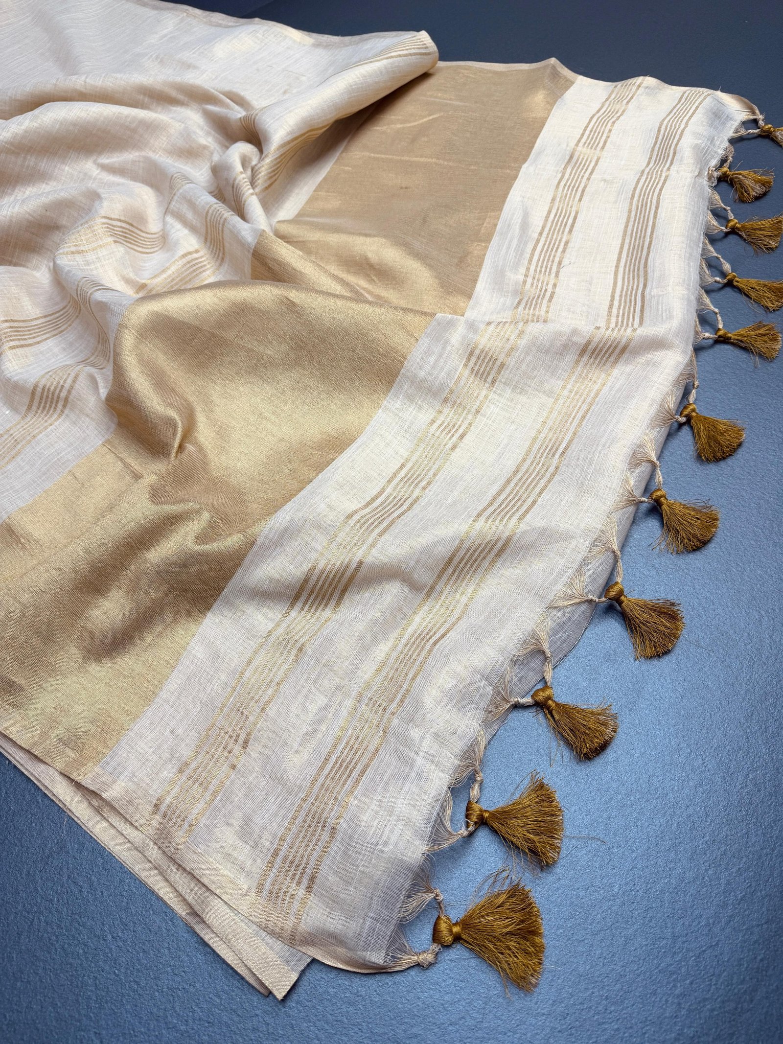 Pure Mysore Silk Soft Linen Saree image 10