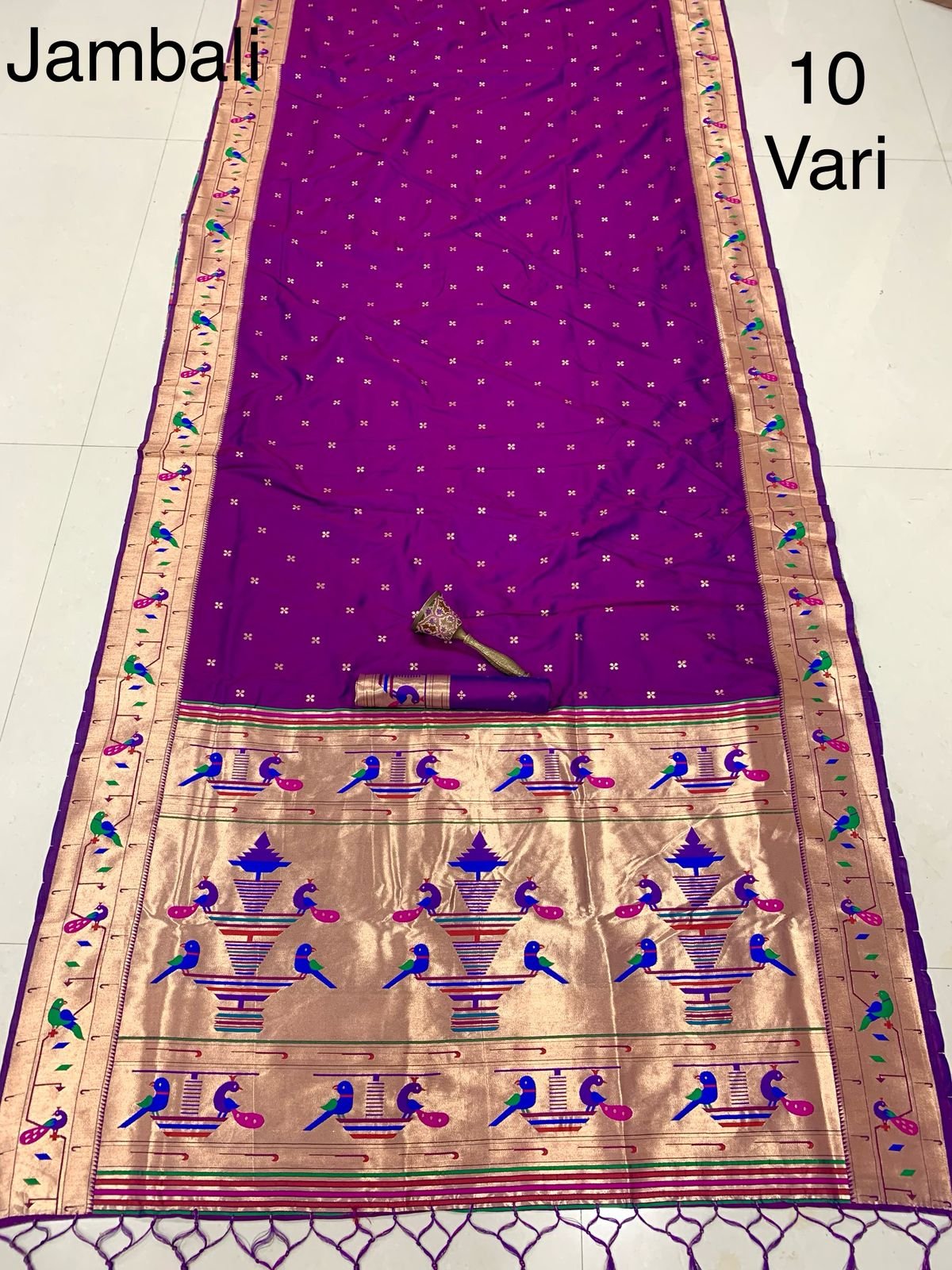 10 Vaar Bridal Paithani Saree image 5