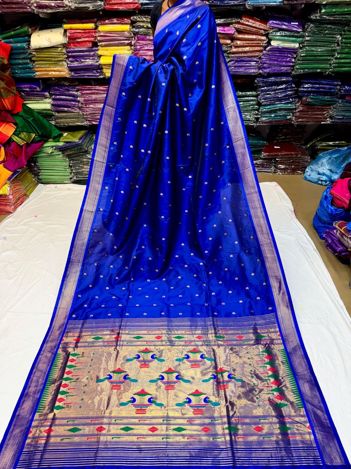 Yeola Double Pallu Semi Paithani image 25