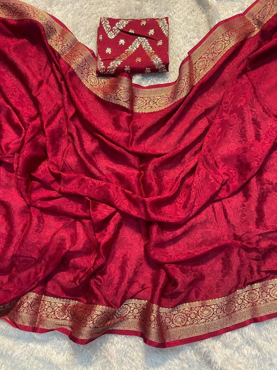 Viscose chinon weaving saree image 8